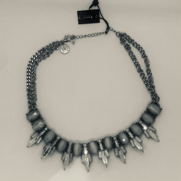 WH/BM Cat-Eye Crystal Spike Short Necklace - Picture 5 of 14